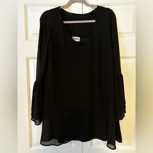 Bell sleeve mini dress